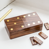 Personalised Luxury Brass Dominos Gift Box