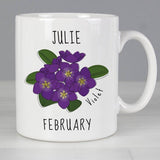 Personalised Birth Flower Mug