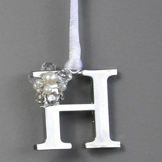 Silver And Pearl Hanging Tag/Decoration