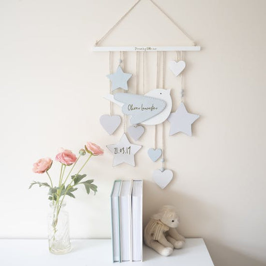Personalised Wooden Bird Wall Mobile