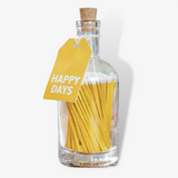 Yellow 'Happy Days' Bottle Matches