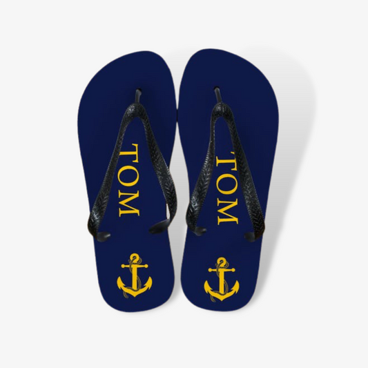 Anchor Style Personalised Flip Flops