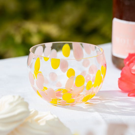 Handmade Confetti Glass Bowl
