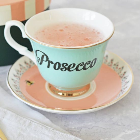 Prosecco Tea Cup & Saucer
