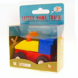 Personalised Wooden Name Train with Engine & Back Carriage