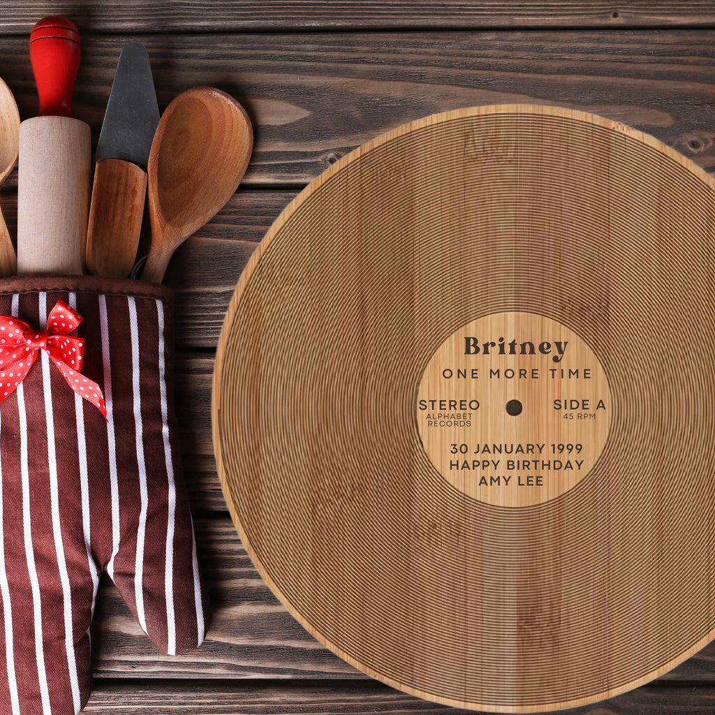 #1 Chart Birthday Gift - Vinyl Record Chopping Board | 30th Birthday Gift | Musical Birthday Gift