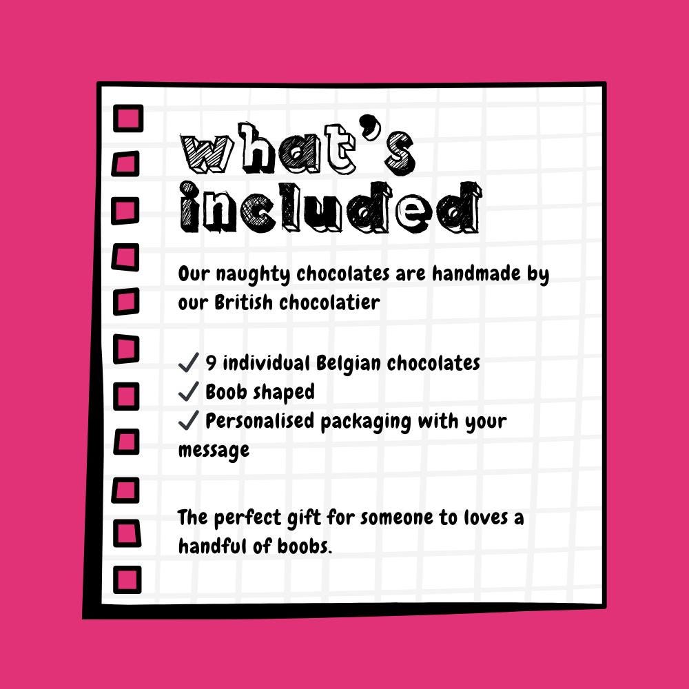 Chocolate Boobs - Box of Rude Chocolate Gifts | Personalised Gift | Anniversary Gift