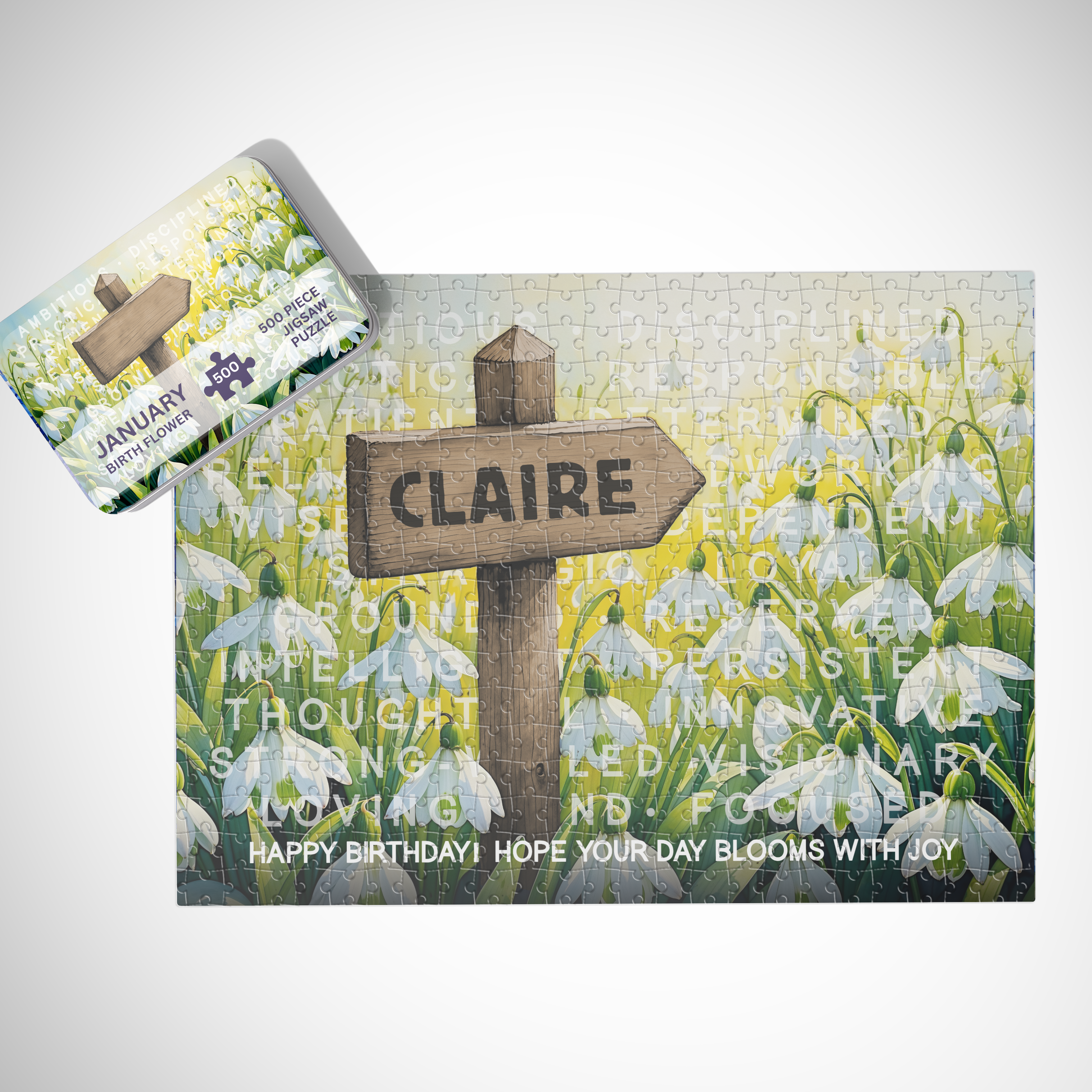Personalised January Birthday Puzzle - 250/500 Pieces Main image