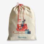 Personalised Christmas Presents Sack - Santa's Sleigh Design