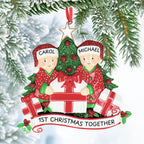 Christmas Presents Bauble - Personalised with 5 Names | Opening Presents Design | Christmas Decor