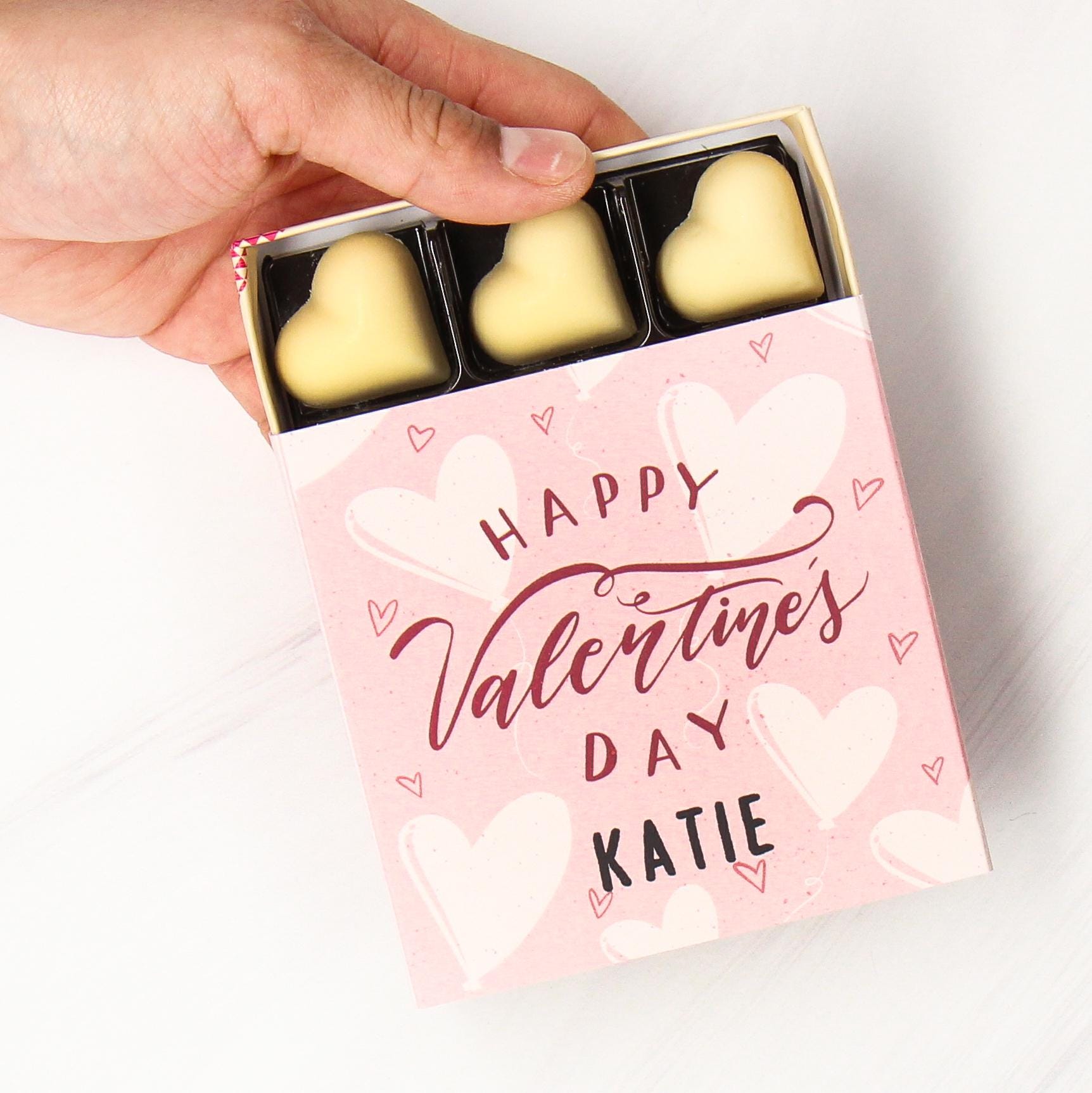 Valentines Heart Chocolates - Personalised Gift Box | Cute Gift Idea | Gift for Couples Main image