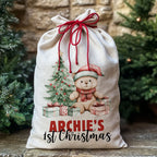 Personalised Christmas Presents Sack - Baby's 1st Christmas Design