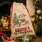 Personalised Christmas Presents Sack - Baby's 1st Christmas Design