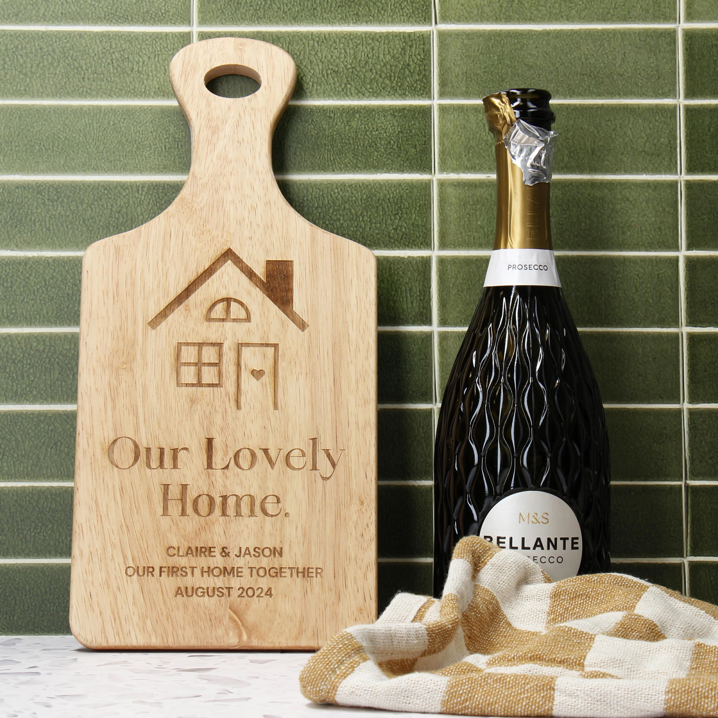 Personalised New Home Engraved Wooden Chopping Board - Small Main image