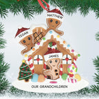 Gingerbread House Christmas Bauble - Personalise with 3 Names | Christmas Decor