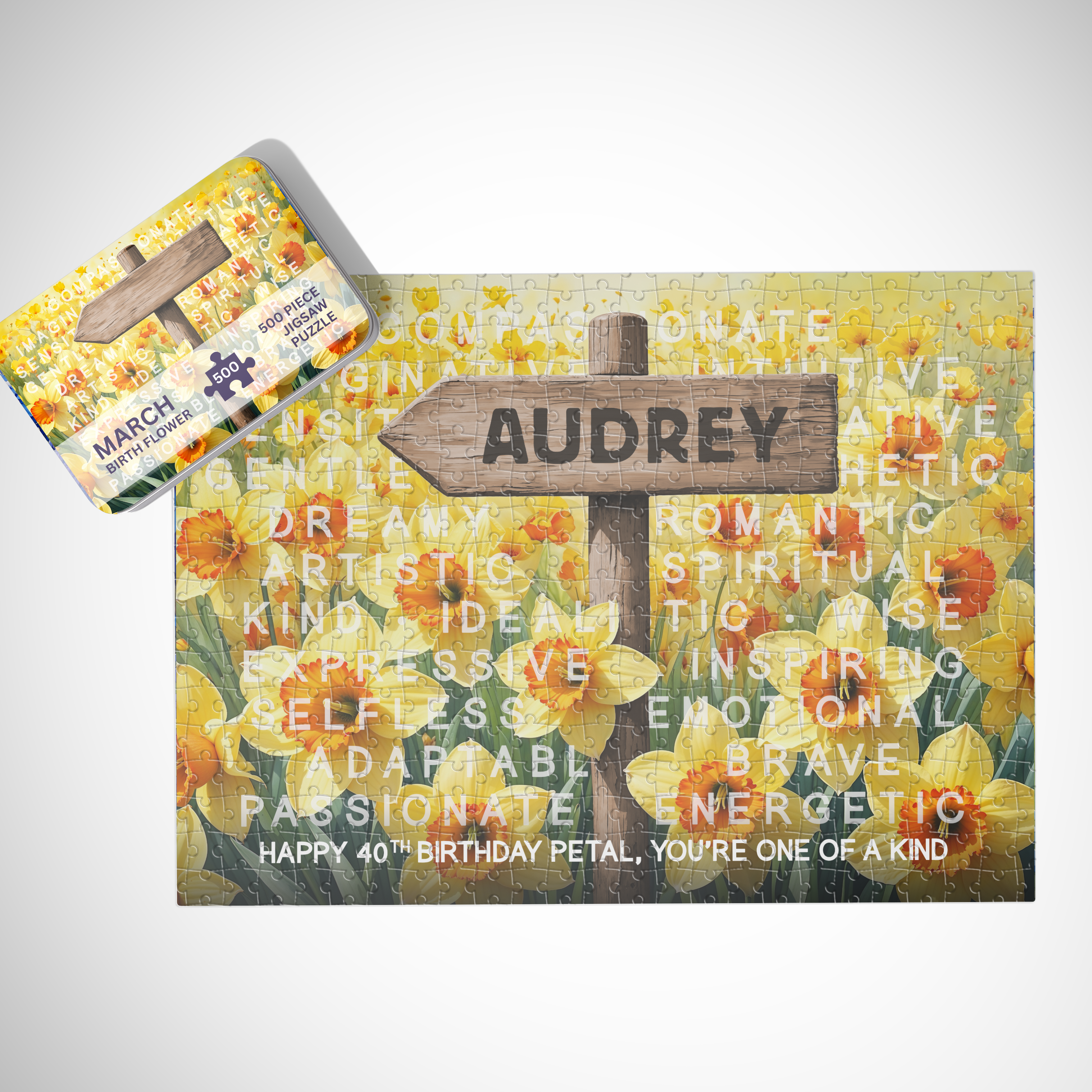 Personalised March Birthday Puzzle - 250/500 Pieces Main image