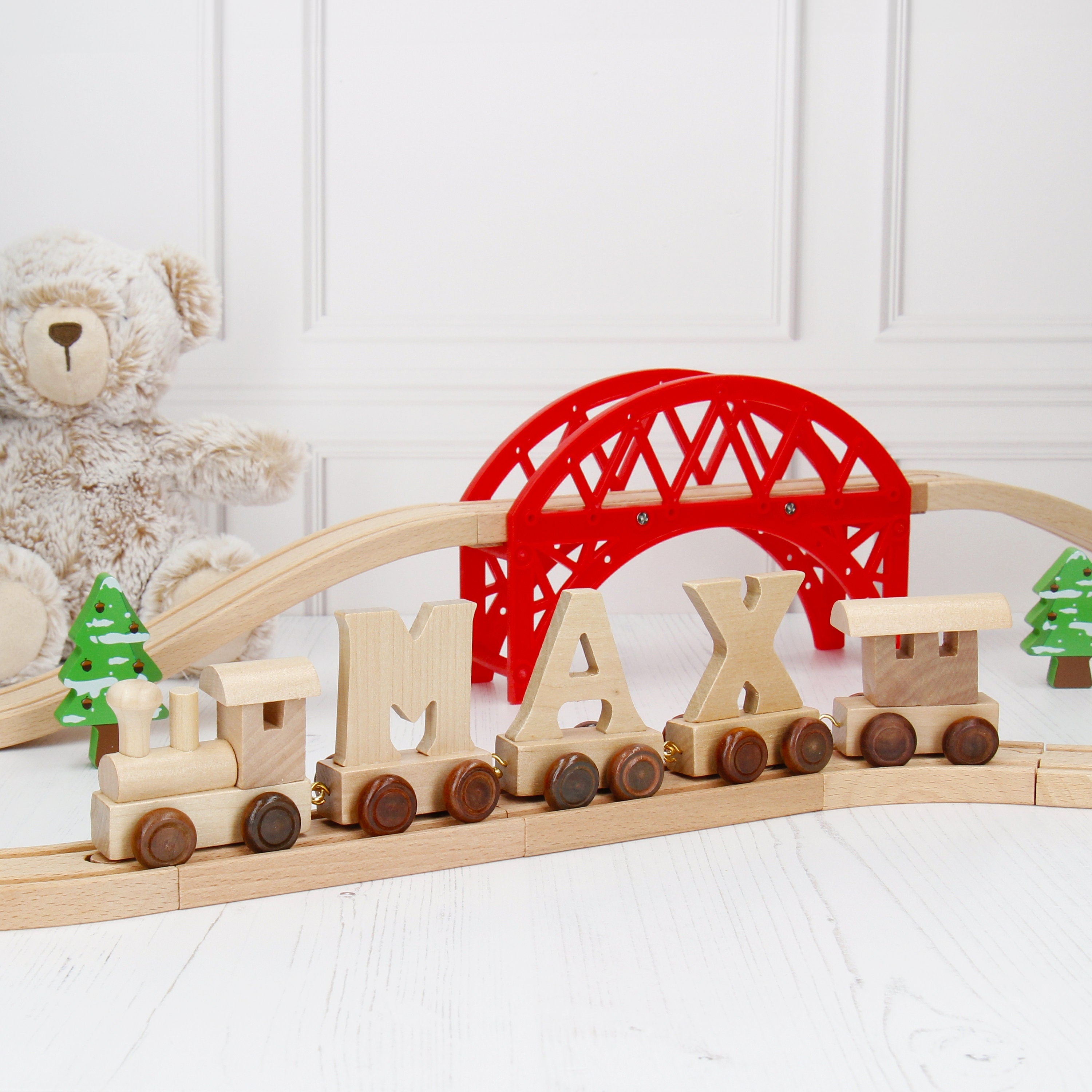 Wooden Letter Train - Gifts for Kids | Train Set | Christening Gift | Baptism Gift | Stocking Filler