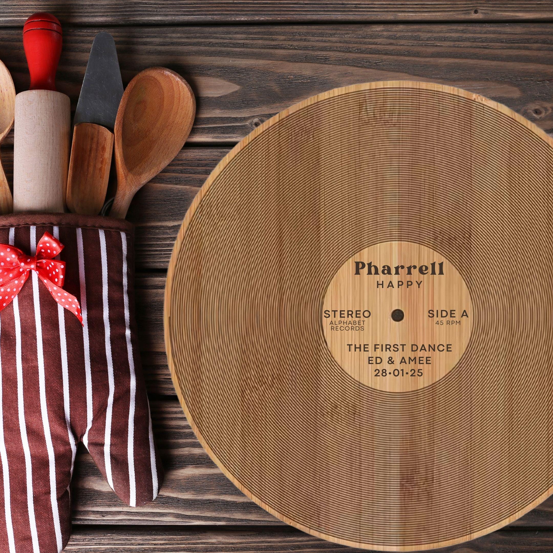 Vinyl Record Chopping Board - Personalised Wedding Gift | First Dance Song | Wedding Gift