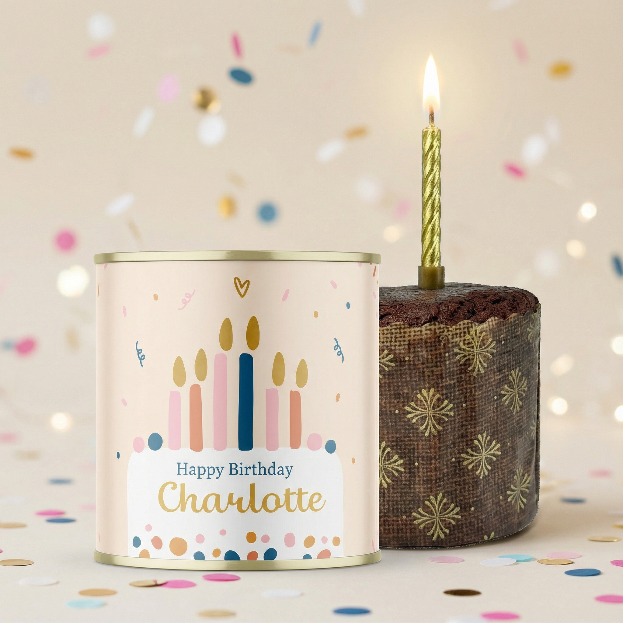 Personalised Individual Birthday Cake In A Can