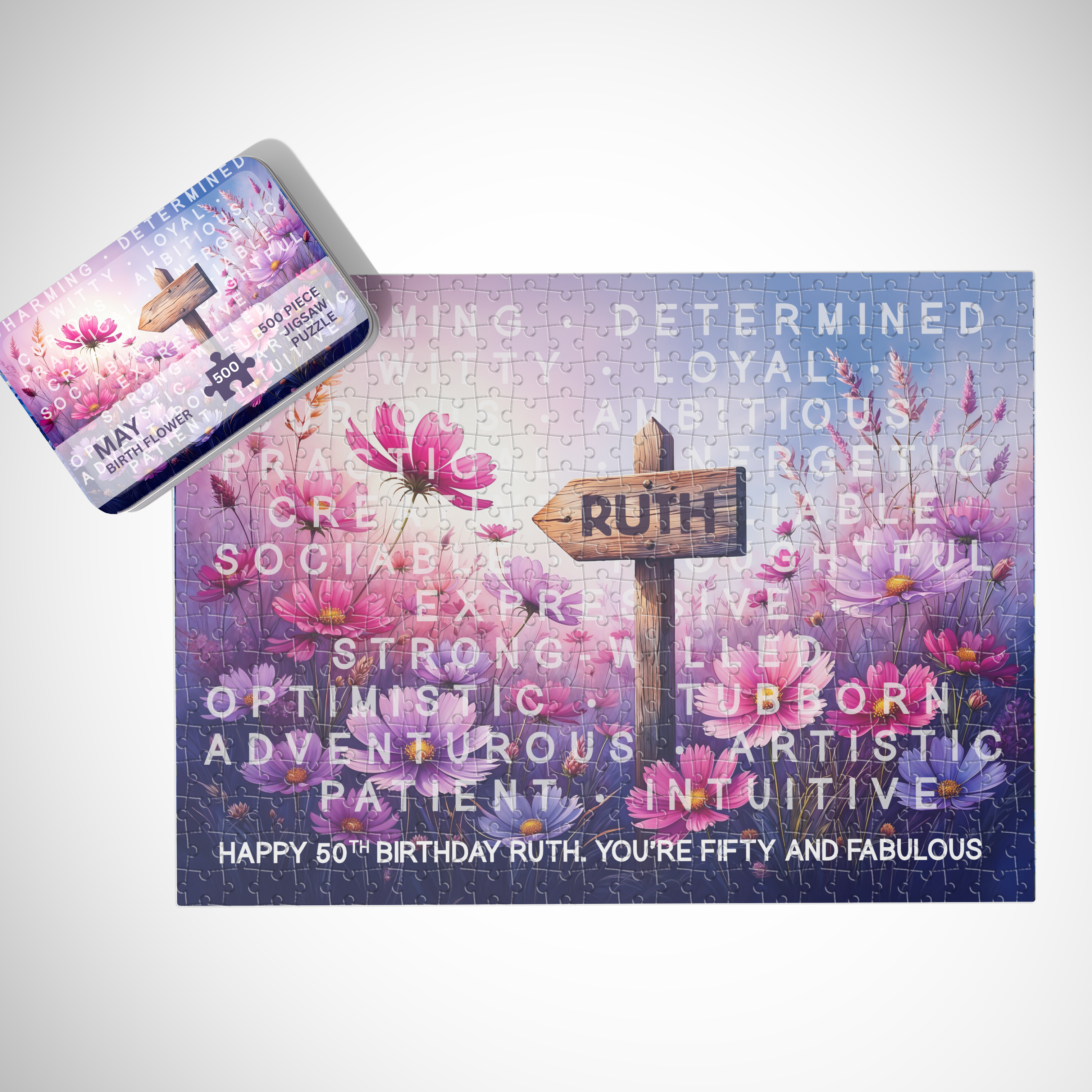 Personalised May Birthday Puzzle - 250/500 Pieces Main image