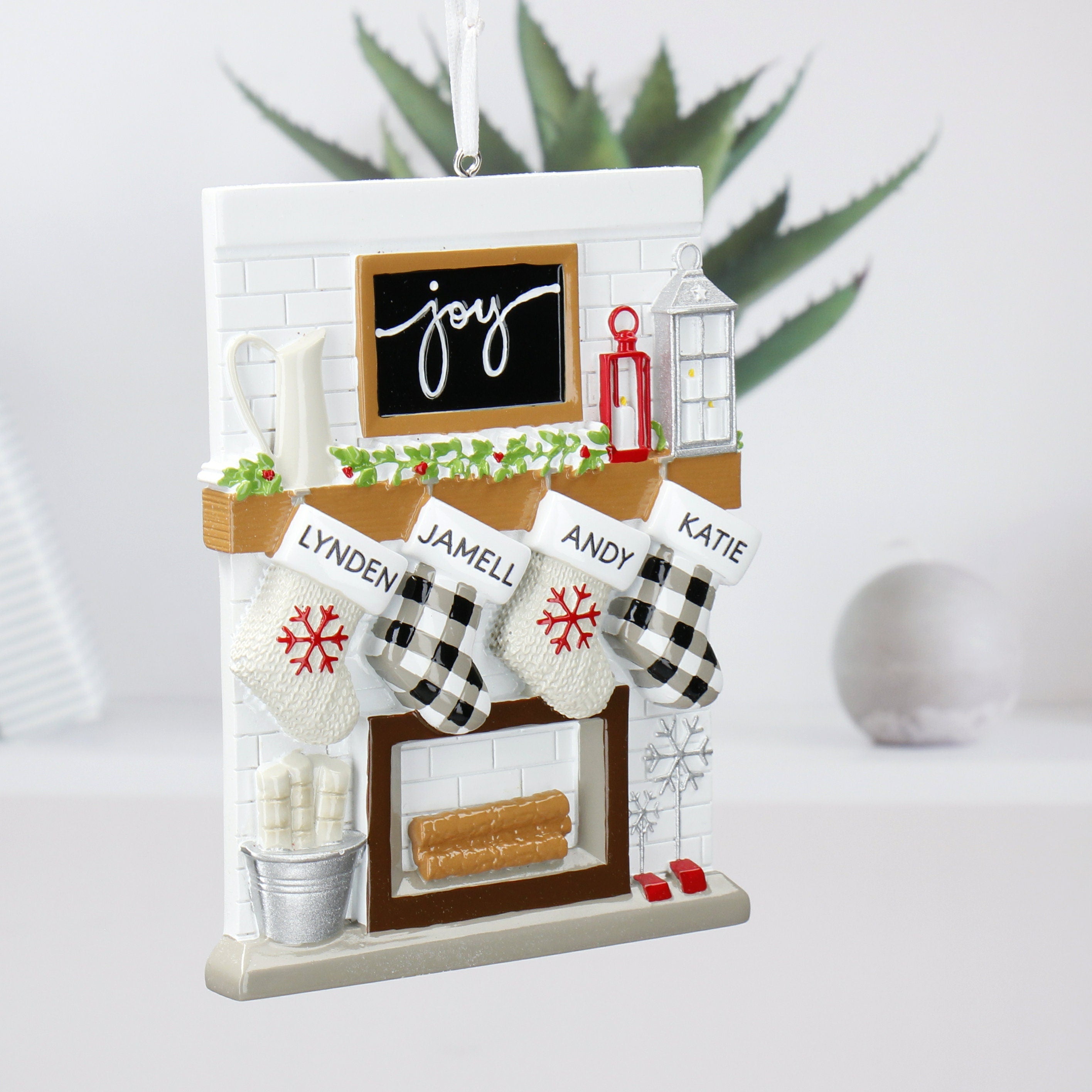 Personalised Stockings Christmas Ornament - Hanging Ornament | Holiday Ornament Main image