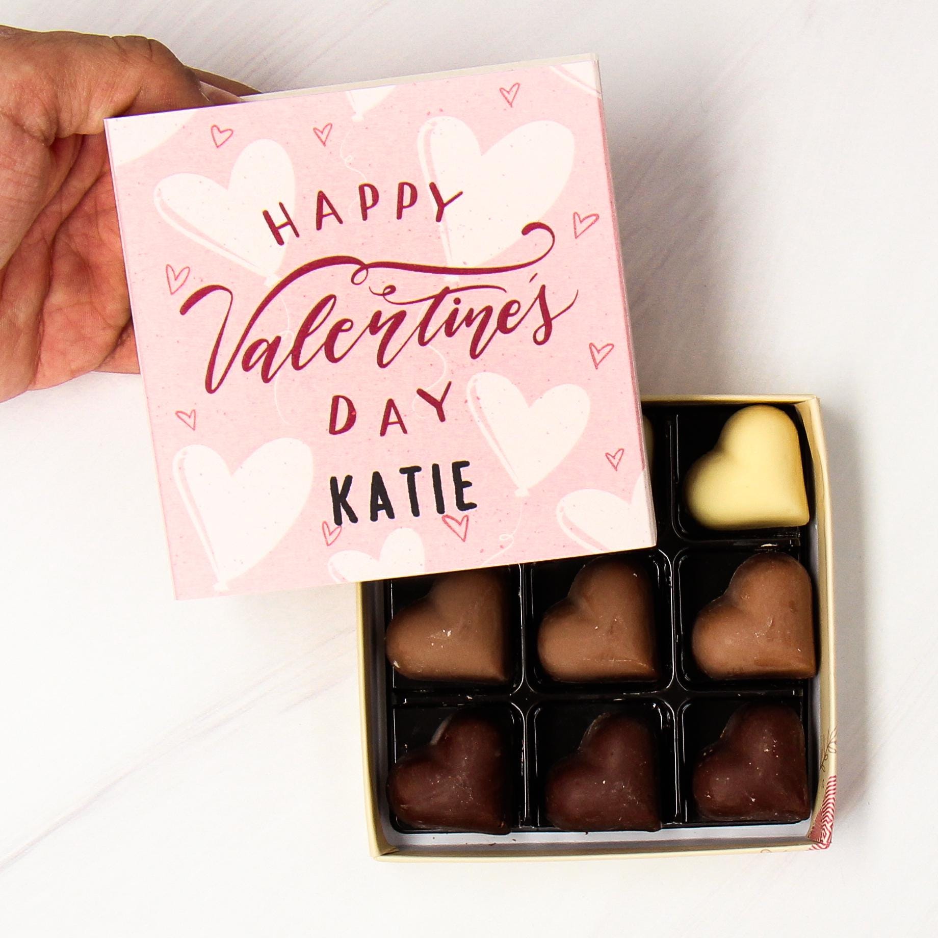 Valentines Heart Chocolates - Personalised Gift Box | Cute Gift Idea | Gift for Couples