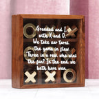 Personalised Luxury Wooden Travel Game - Tic Tac Toe