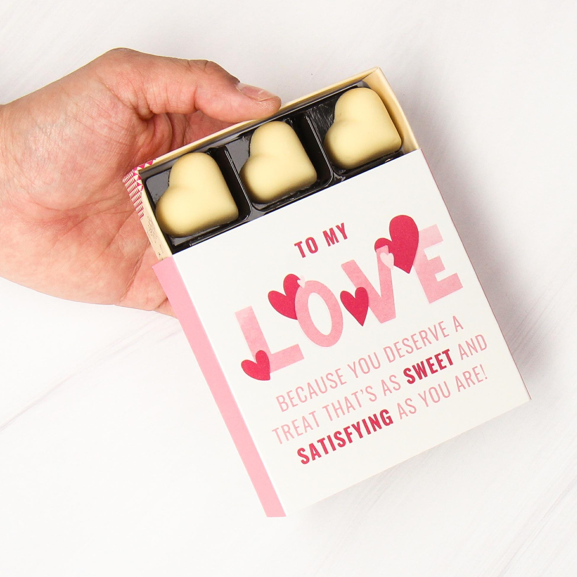 Personalised Box of Heart Chocolates | Anniversary Gift | Wedding Gift | Gift for Her Main image