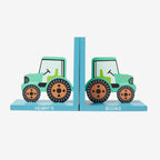 Personalised Red Tractor Children's Bookends