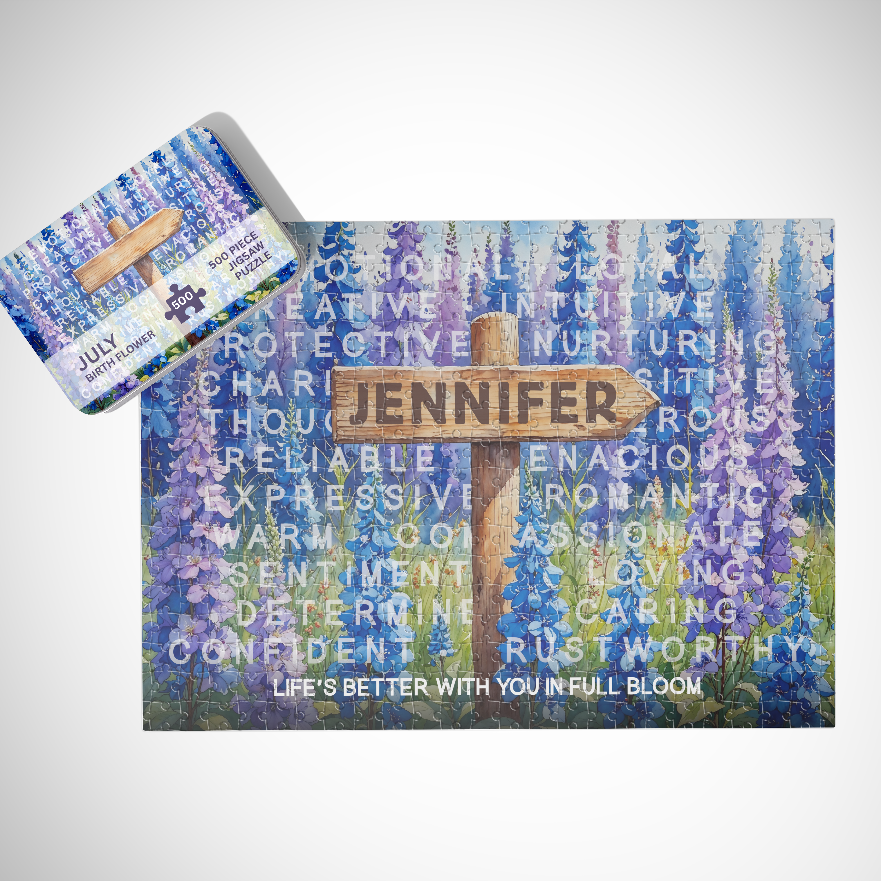 Personalised July Birthday Puzzle - 250/500 Pieces Main image