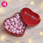 Sugar Shell Chocolates in a Personalised Heart Tin
