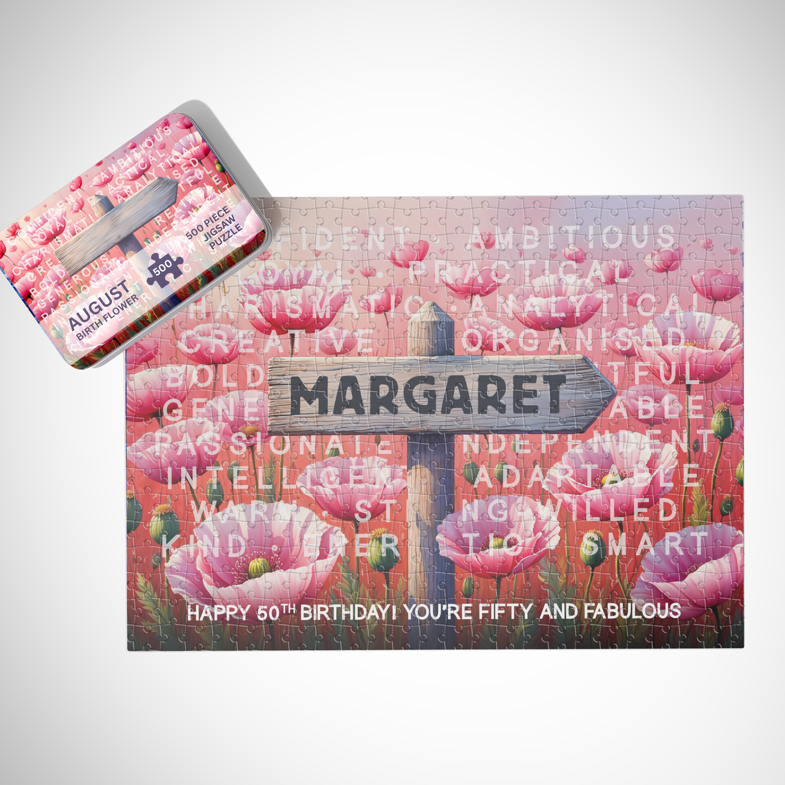 Personalised August Birthday Puzzle - 250/500 Pieces Main image