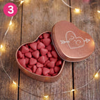 Sugar Shell Chocolates in a Personalised Heart Tin