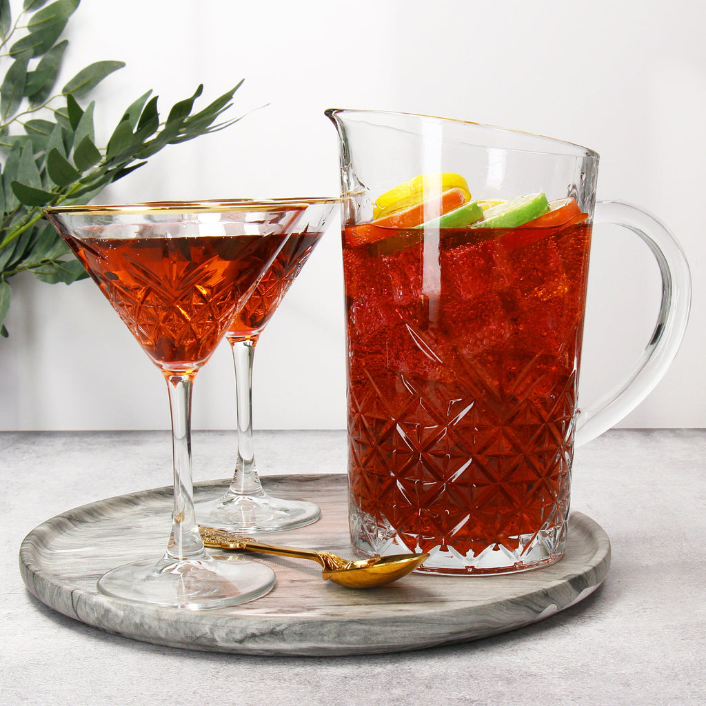 Engraved Gold Cocktail Glasses - Twin Pack | Wedding Gift | Birthday Gift | Anniversary Gift