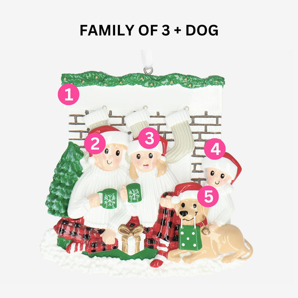 Christmas Fireplace Bauble - Personalised up to 5 names | Christmas Decor | Tree Decoration