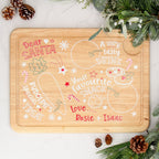 Personalised Christmas Eve Wooden Treat Board for Santa