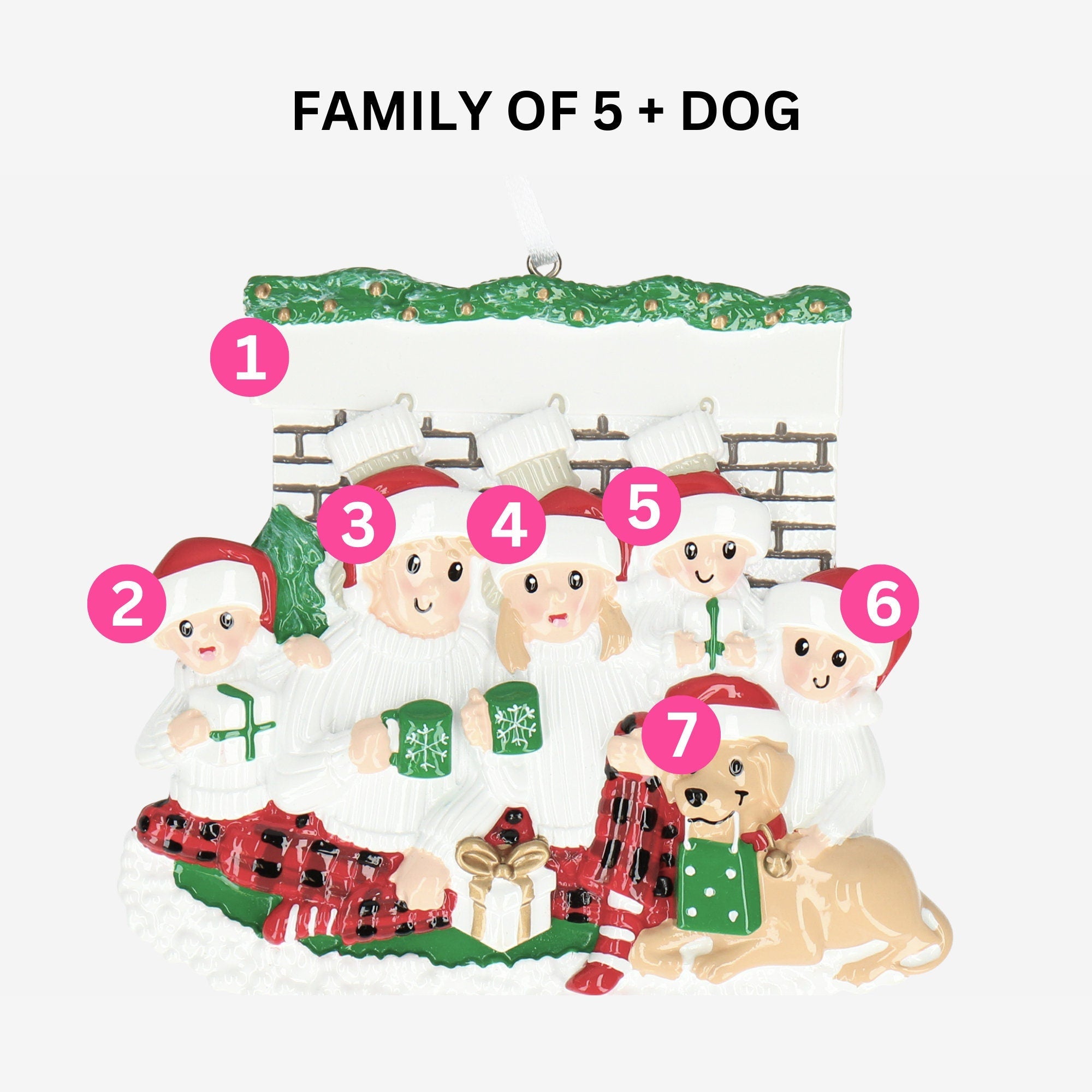 Christmas Fireplace Bauble - Personalised up to 5 names | Christmas Decor | Tree Decoration