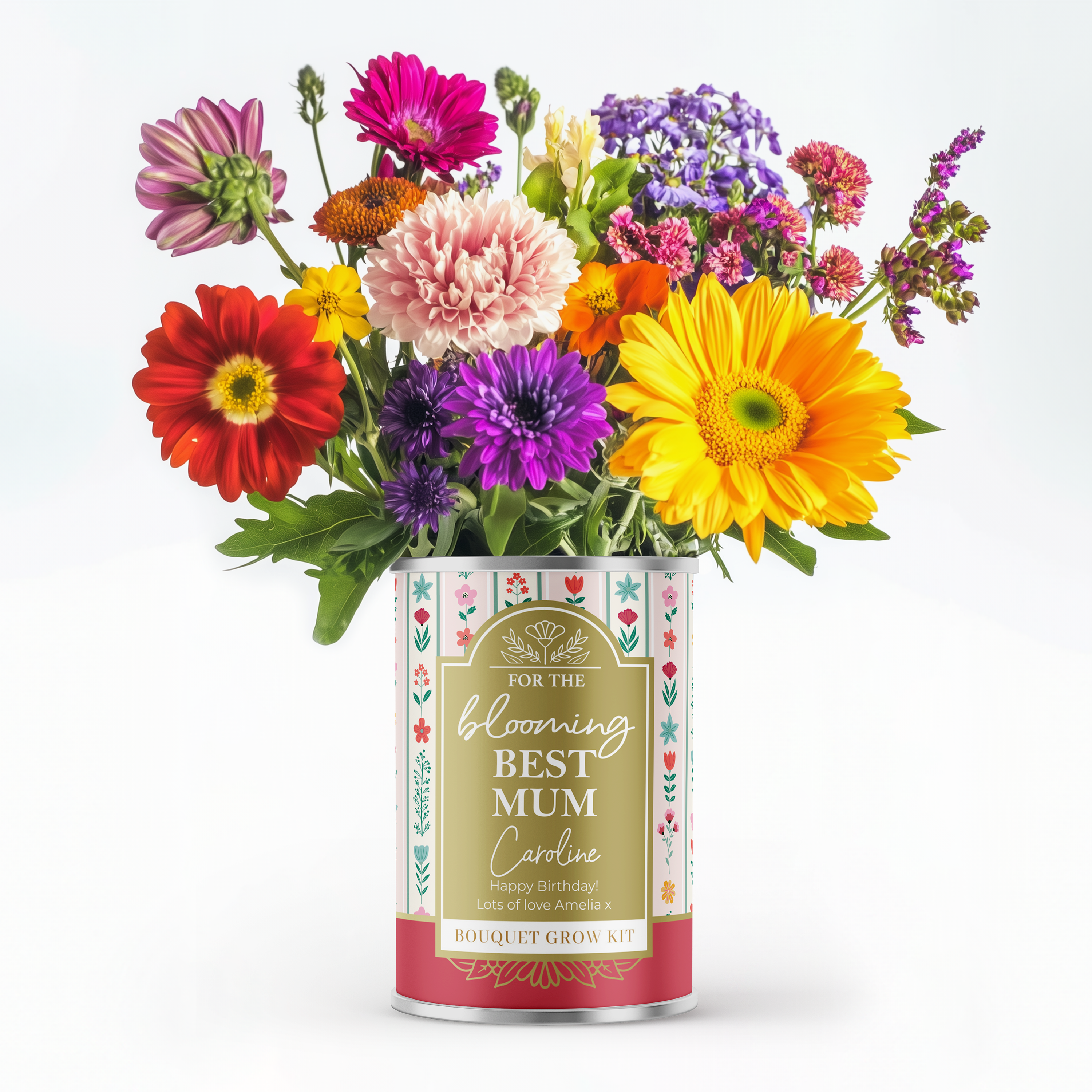 Personalised Blooming Best Mum Flower Tin - Birthday Gift For Mum | Mother Gift Main image