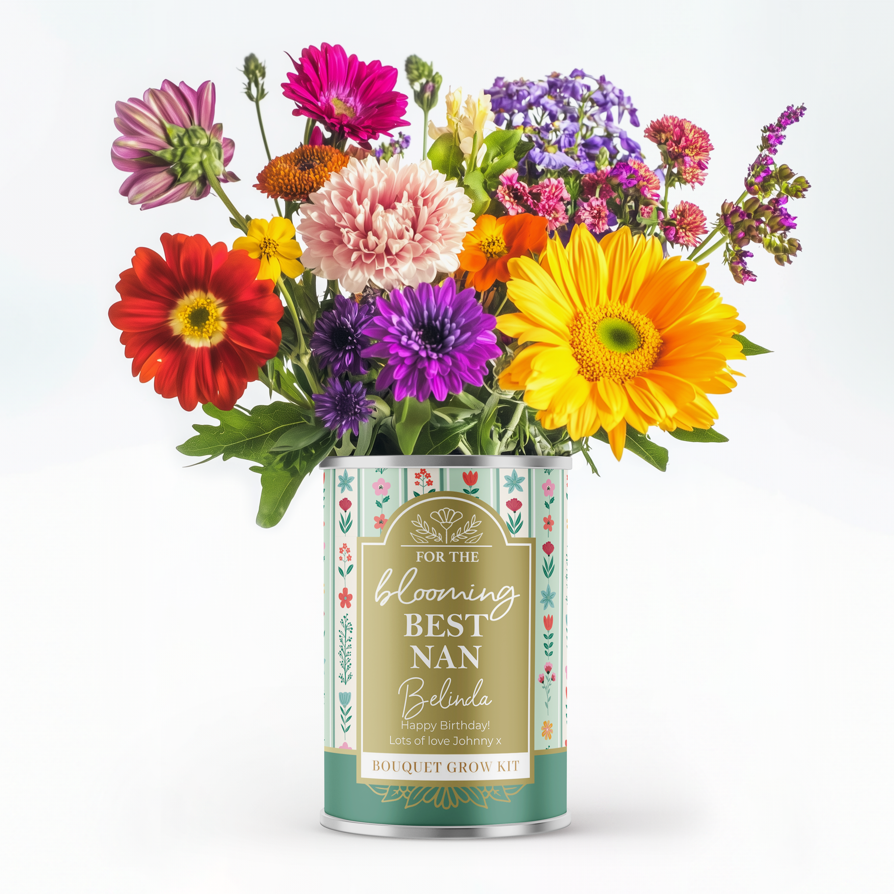 Personalised Blooming Best Nan Flower Tin - Gift For Nan | Grandma Gift Main image