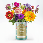 Personalised Blooming Best Sister Flower Tin - Gift For Sister | Birthday Gift