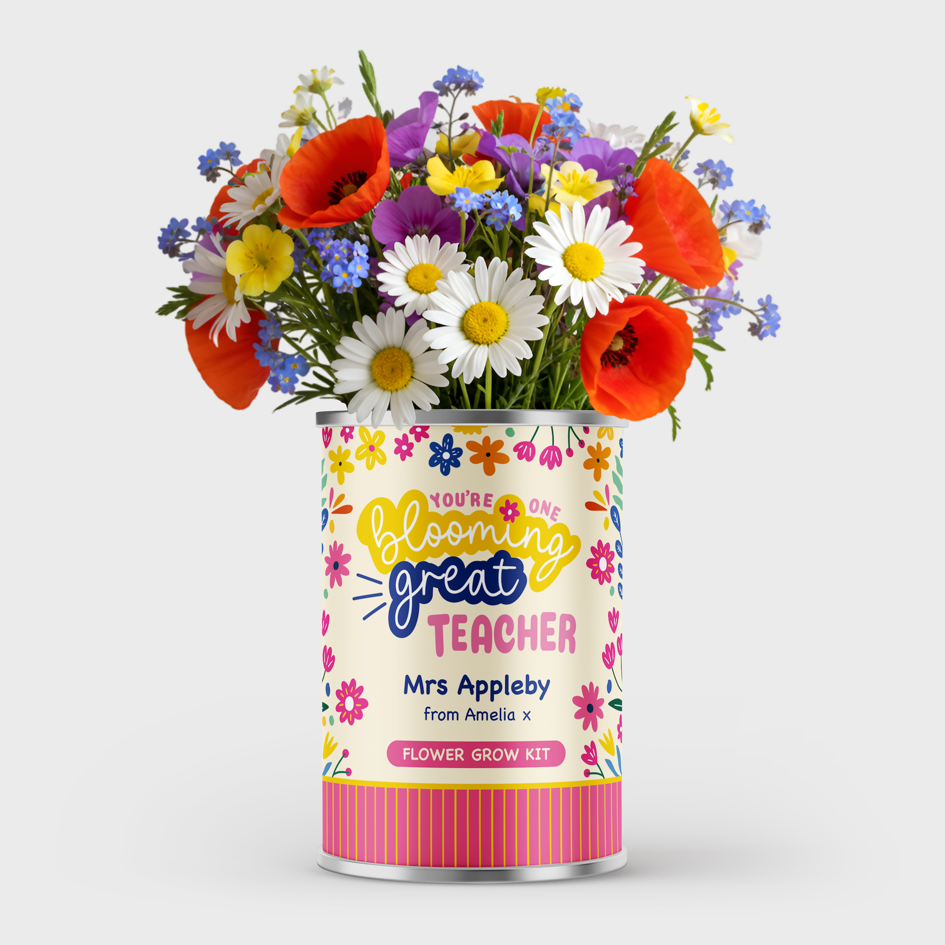 Personalised Teacher Gift - Blooming Great Teacher Main image