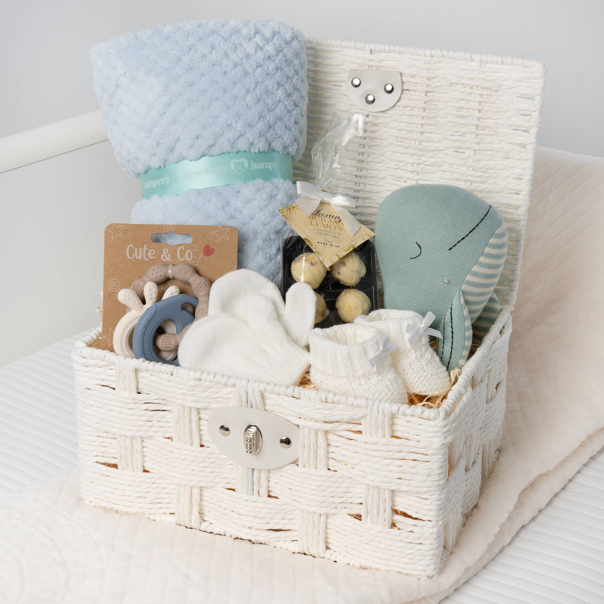 Underwater Whale Adventure Baby Hamper with Blanket - Blue Main image