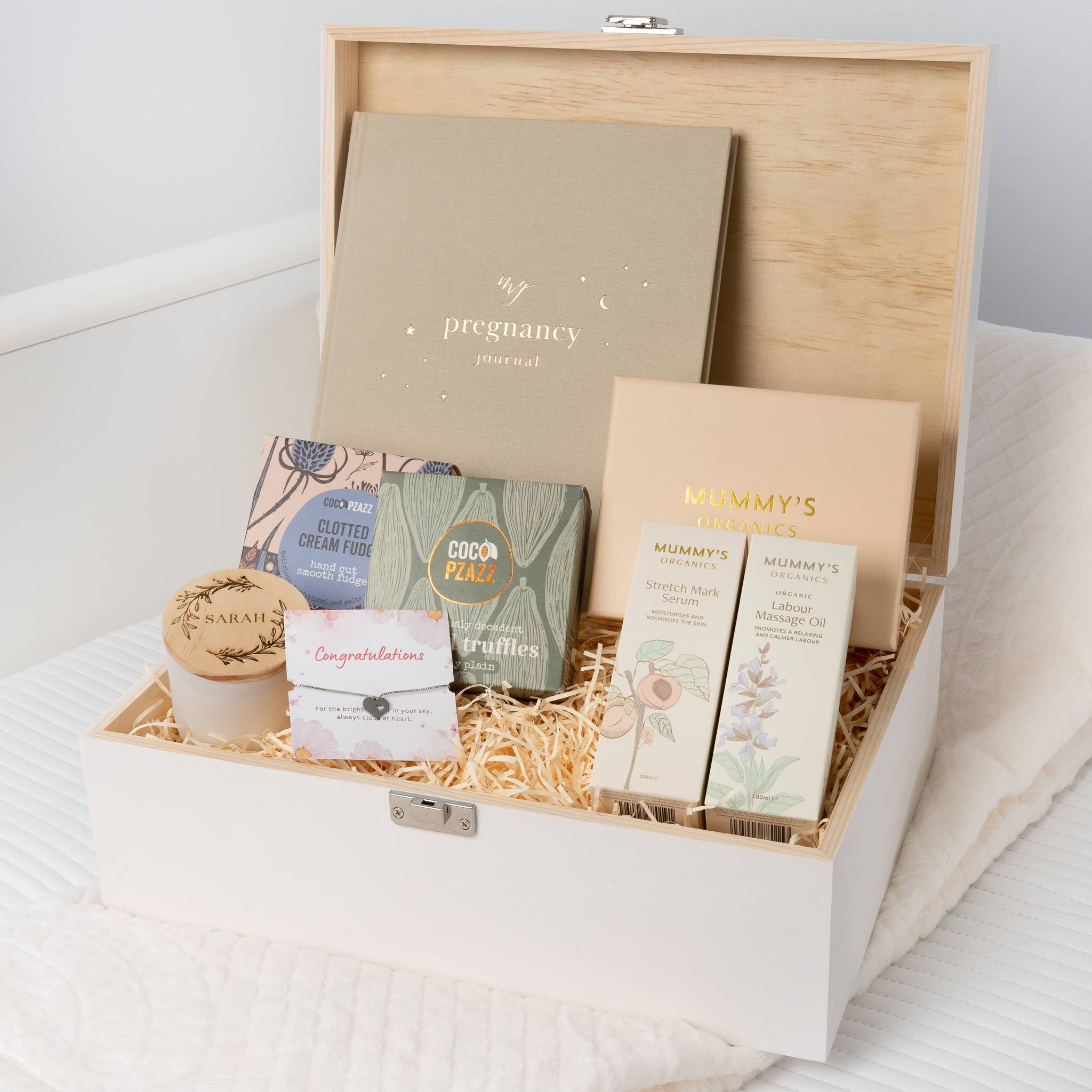 Personalised Mum to Be Pregnancy Hamper - Cream