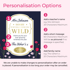 Personalised Gift for Teachers - Drove You Wild, Wild Flowers