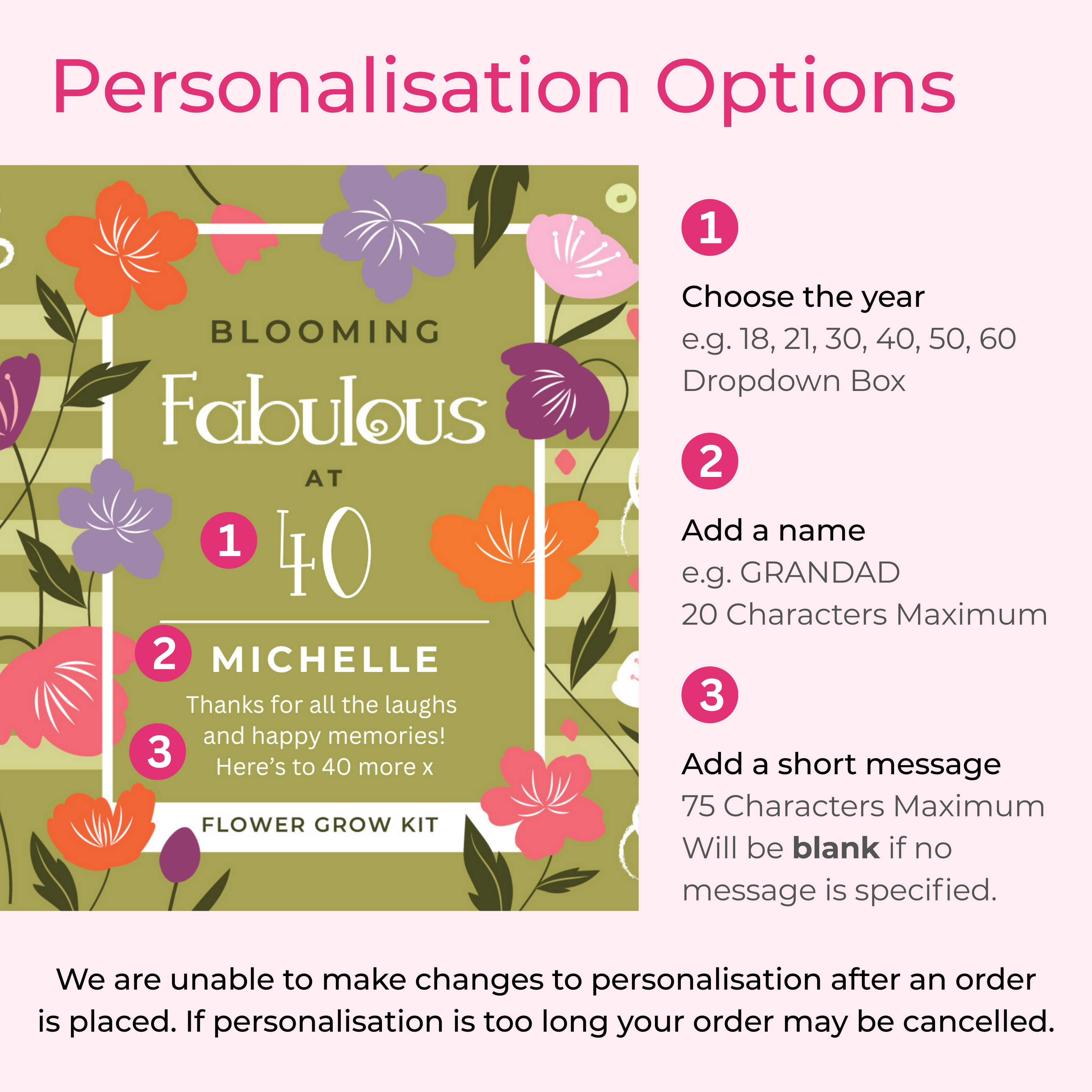 Fabulous At Flowers Tin - Choice of Ages | Birthday Gift | Grow Your Own Flowers