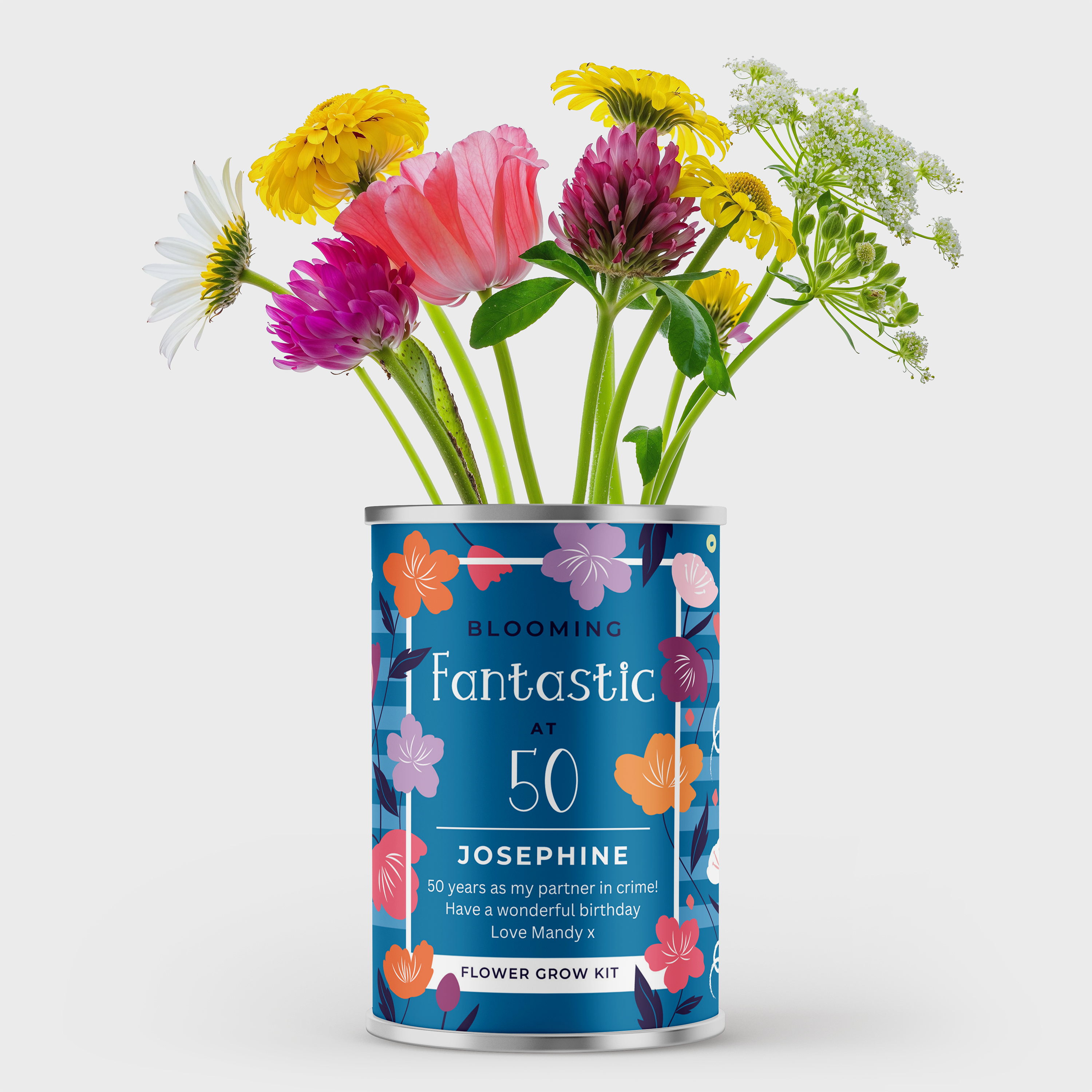 Fantastic At Flowers Tin - Choice of Ages | Birthday Gift | Grow Your Own Flowers Main image