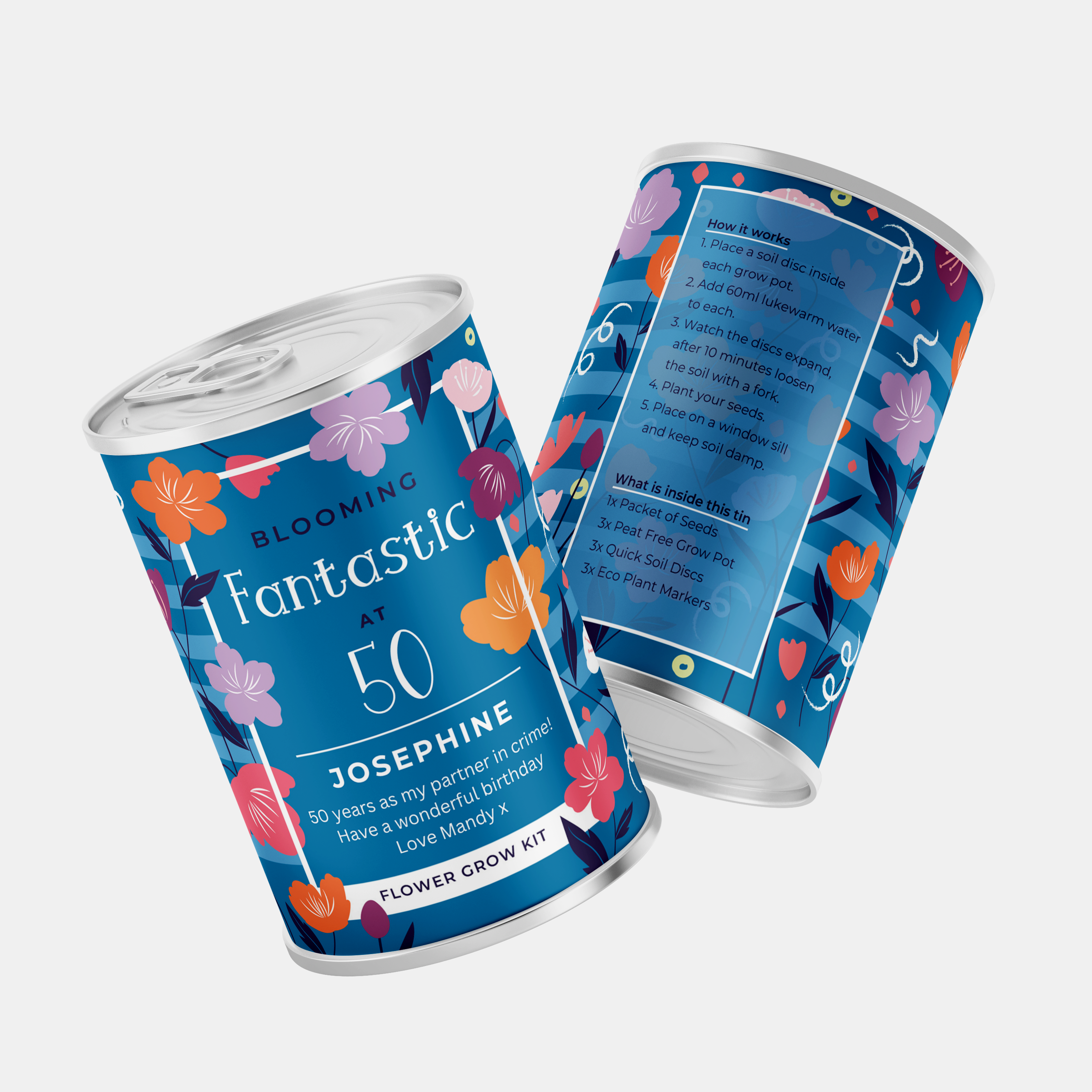 Fantastic At Flowers Tin - Choice of Ages | Birthday Gift | Grow Your Own Flowers