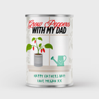 Personalised Grow Your Own Peppers Vegetable in a Tin