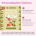 Personalised Teacher Gift - Grow Your Own Tomatoes