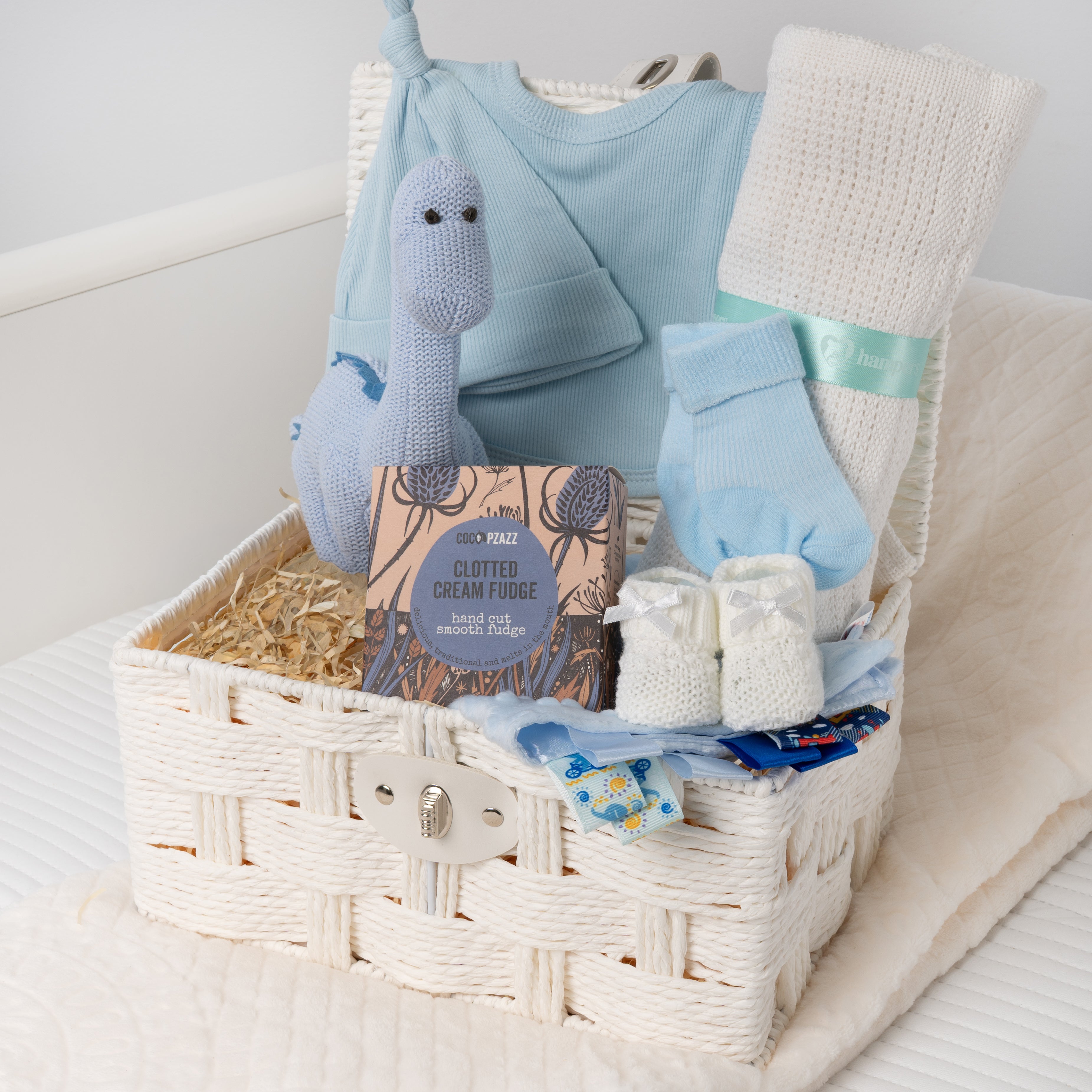 Oh Boy! New Baby Hamper - Blue Edition with Blanket - Blue